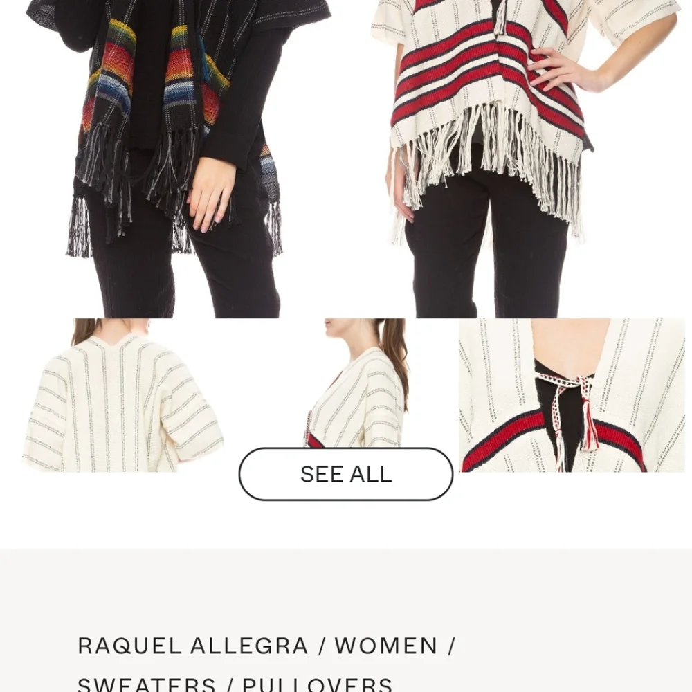 Raquel Allegra Poncho OS worn 2 times - Picture 2 of 13